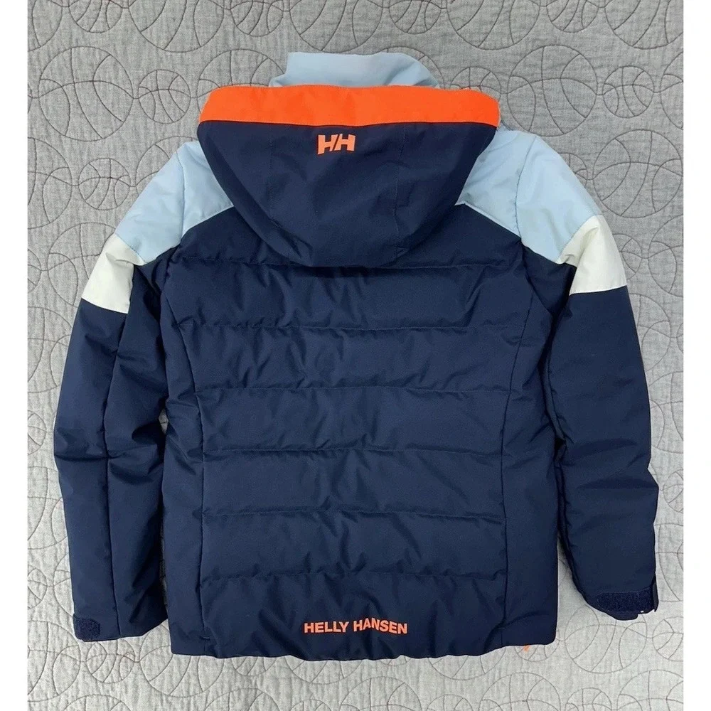 Helly Hansen Jr Diamond Puffer Hooded Ski Coat /‎ Blue White / Size 14 (164)